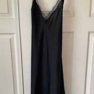 Victoria's Secret Black Lace-Trim Slip